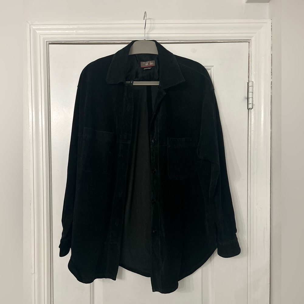 100% Suede Leather Vintage Shacket